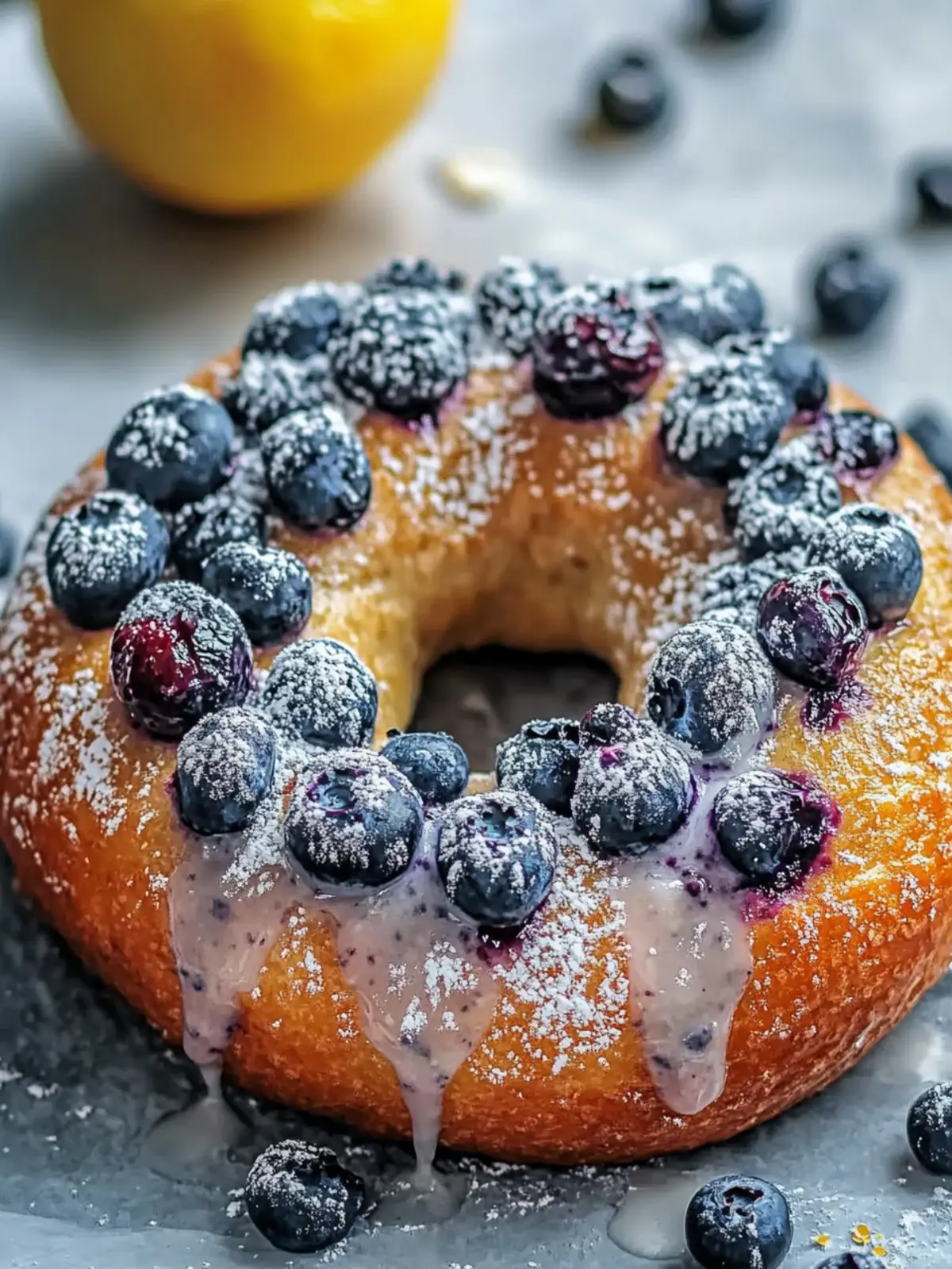 Blueberry Protein Bagels Lemon