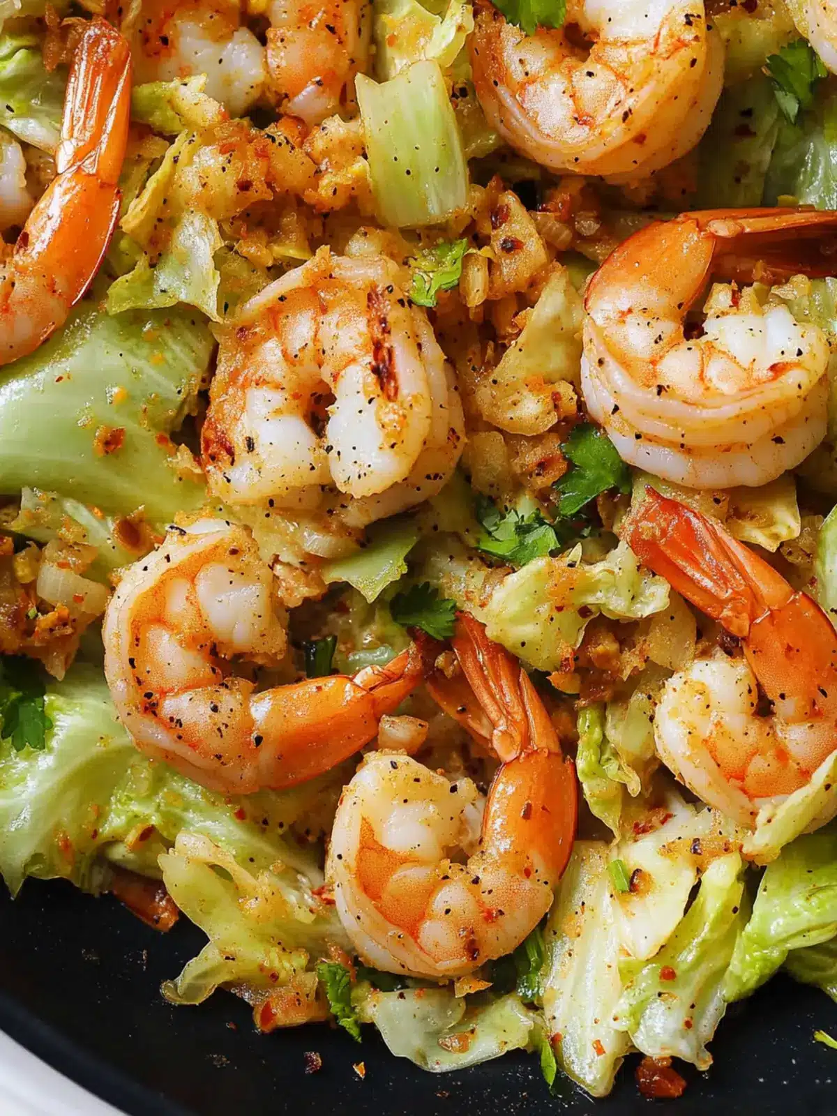 Keto Lemon Sautéed Napa Cabbage With Shrimp