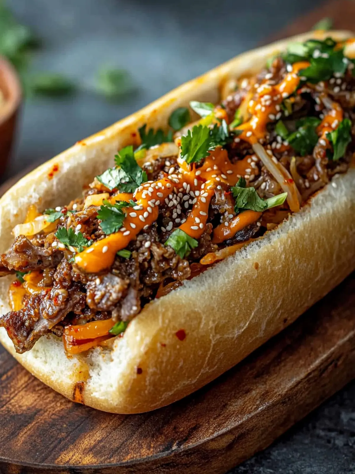 Spicy Kimchi Bulgogi Cheesesteak