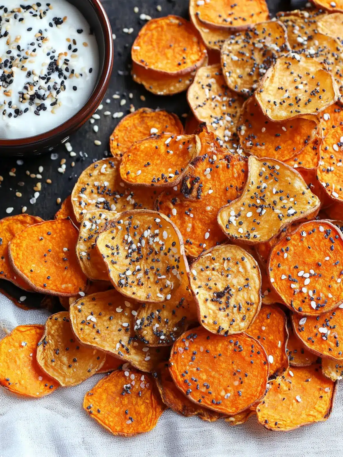 Everything Bagel Sweet Potato Chips