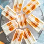 Roasted Peaches and Cream Popsicles