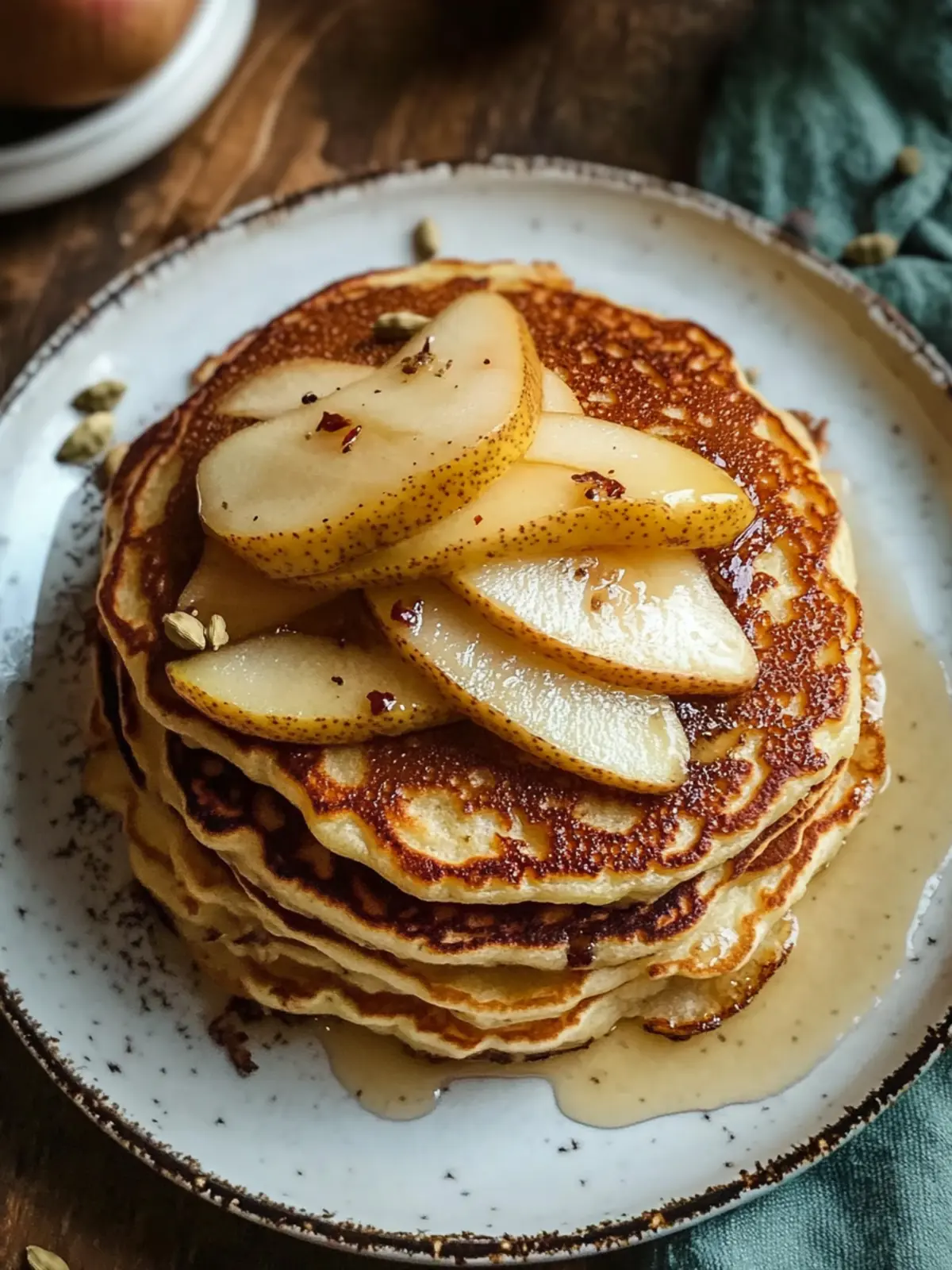 Pear Cardamom Pancakes