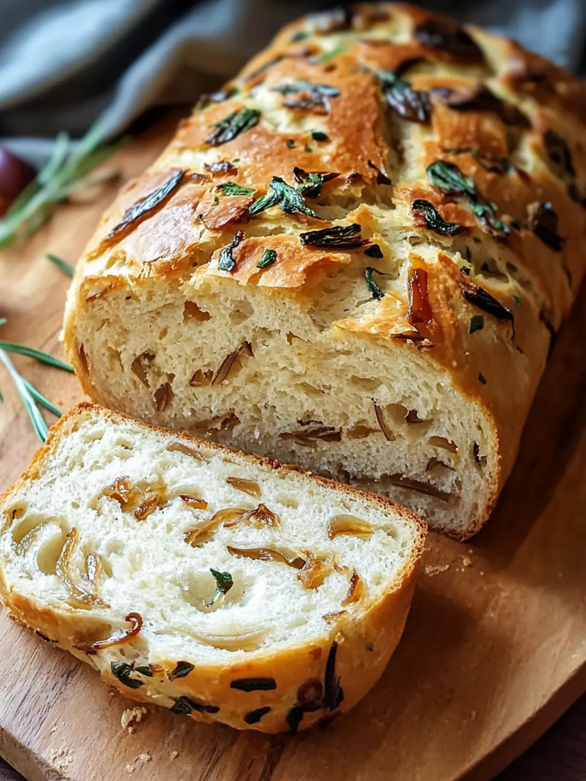 Golden Caramelized Onions Bread