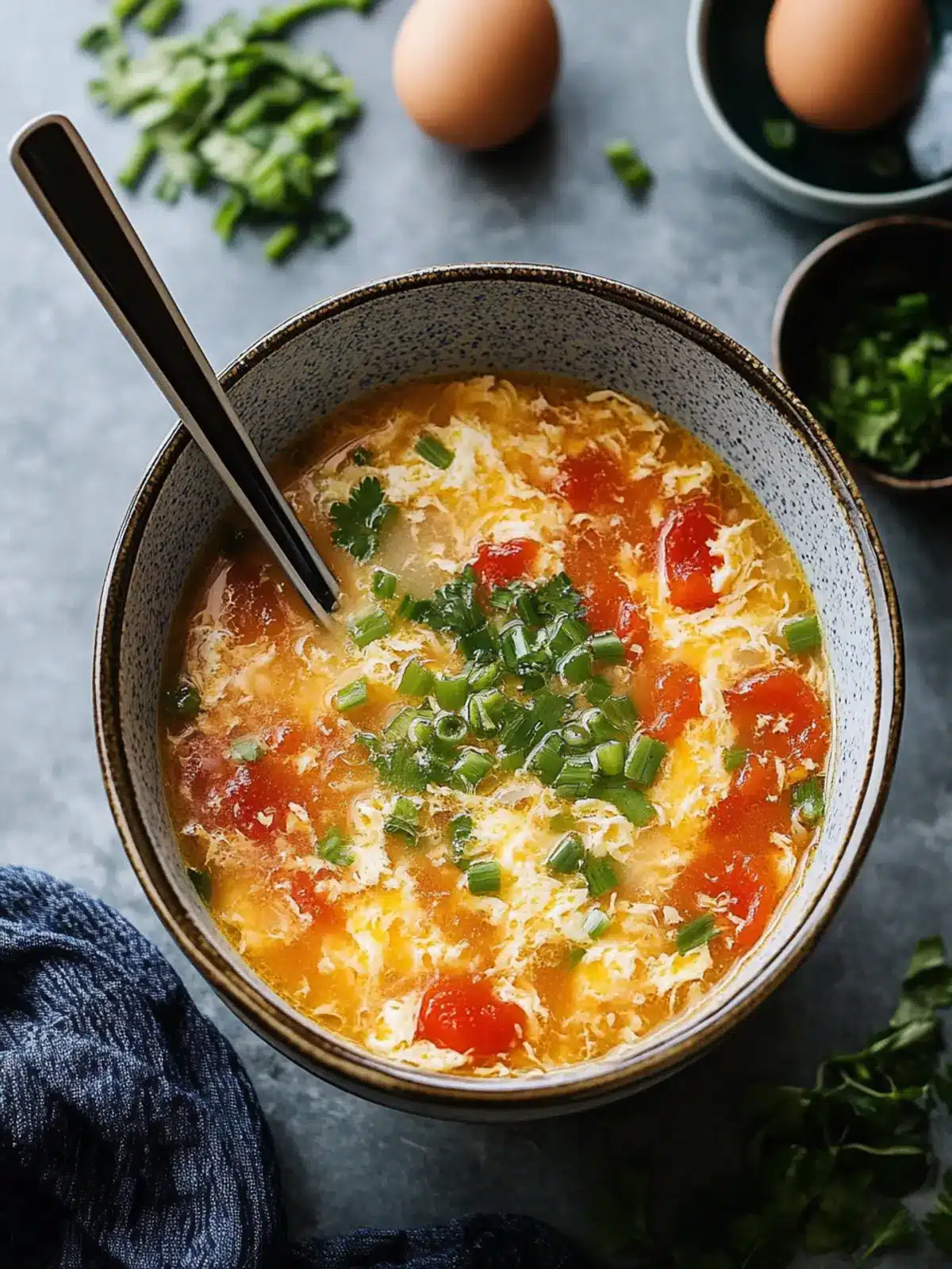 Tomato Egg Drop Soup