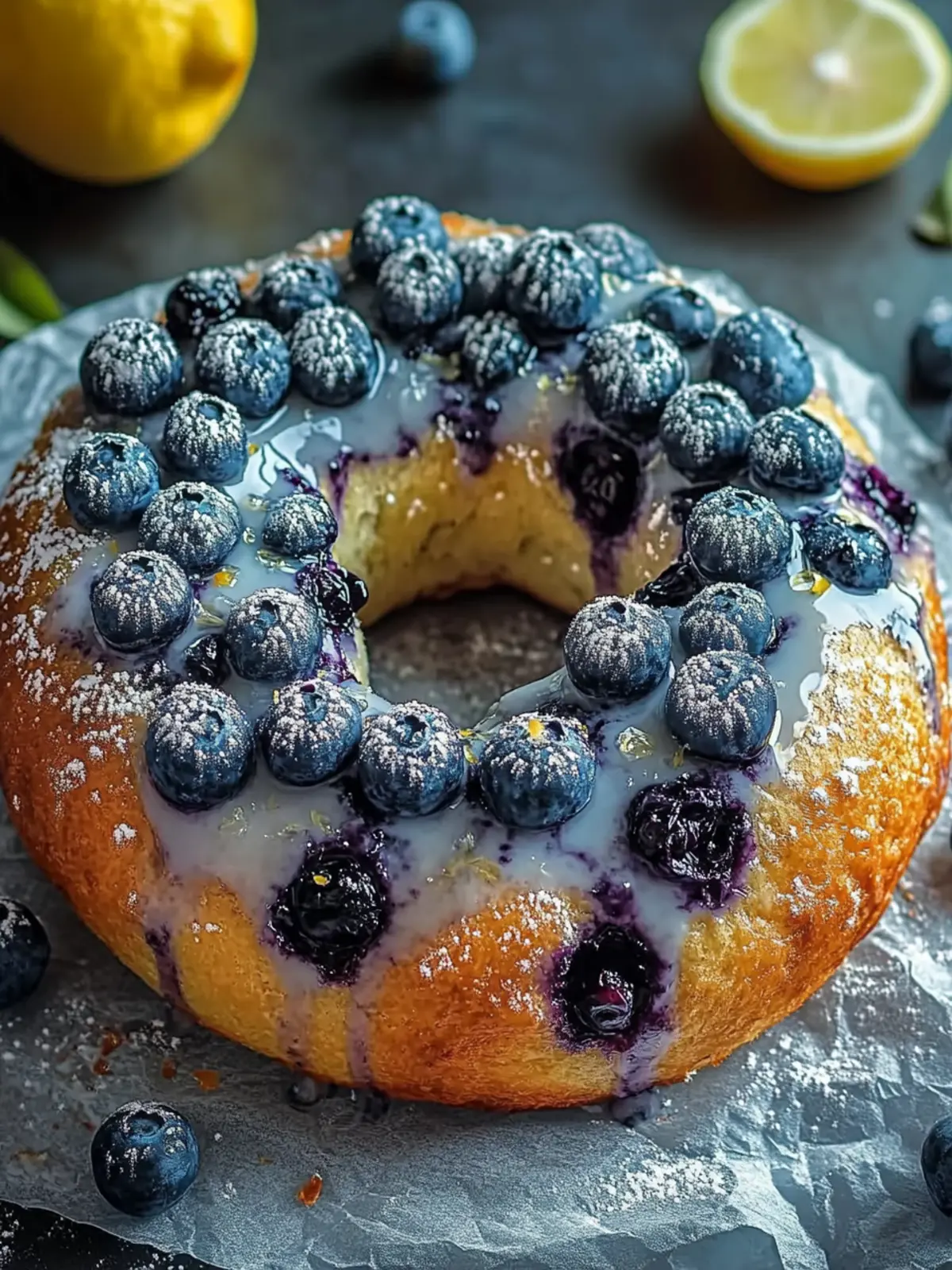 Blueberry Protein Bagels Lemon