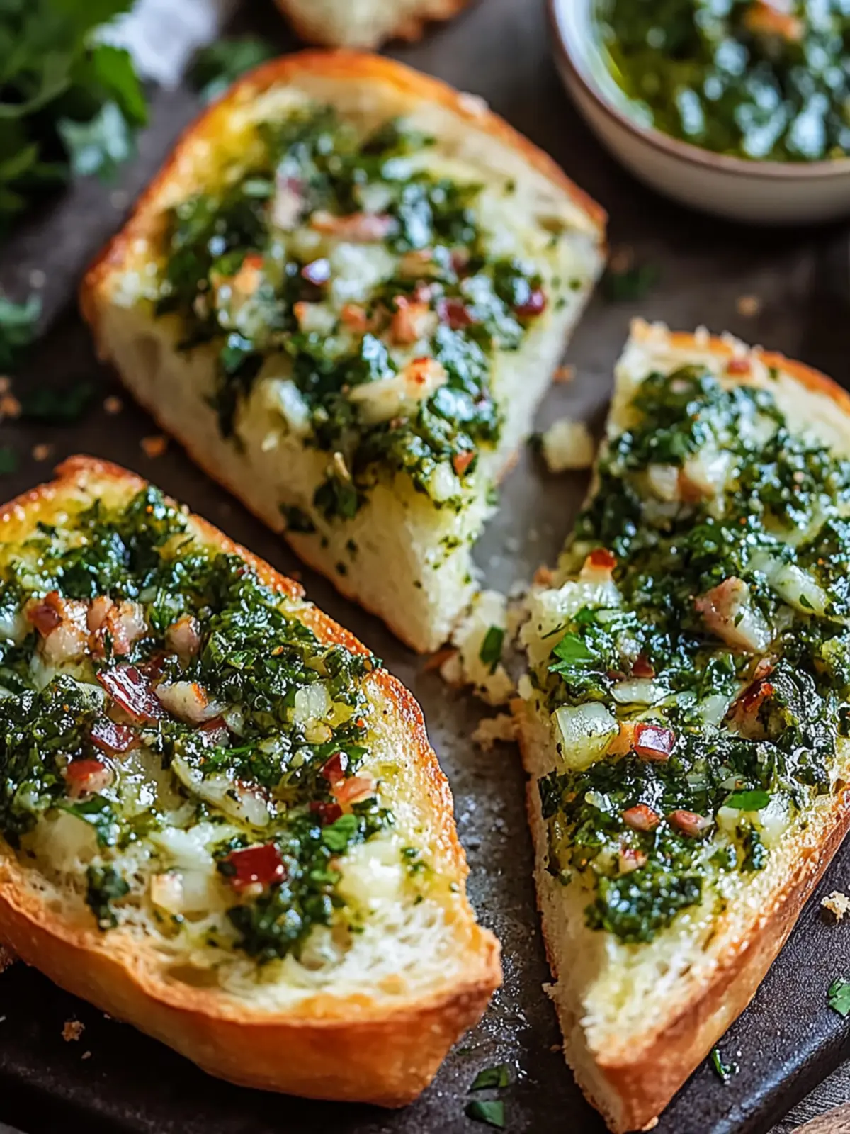 Chimichurri Garlic Bread