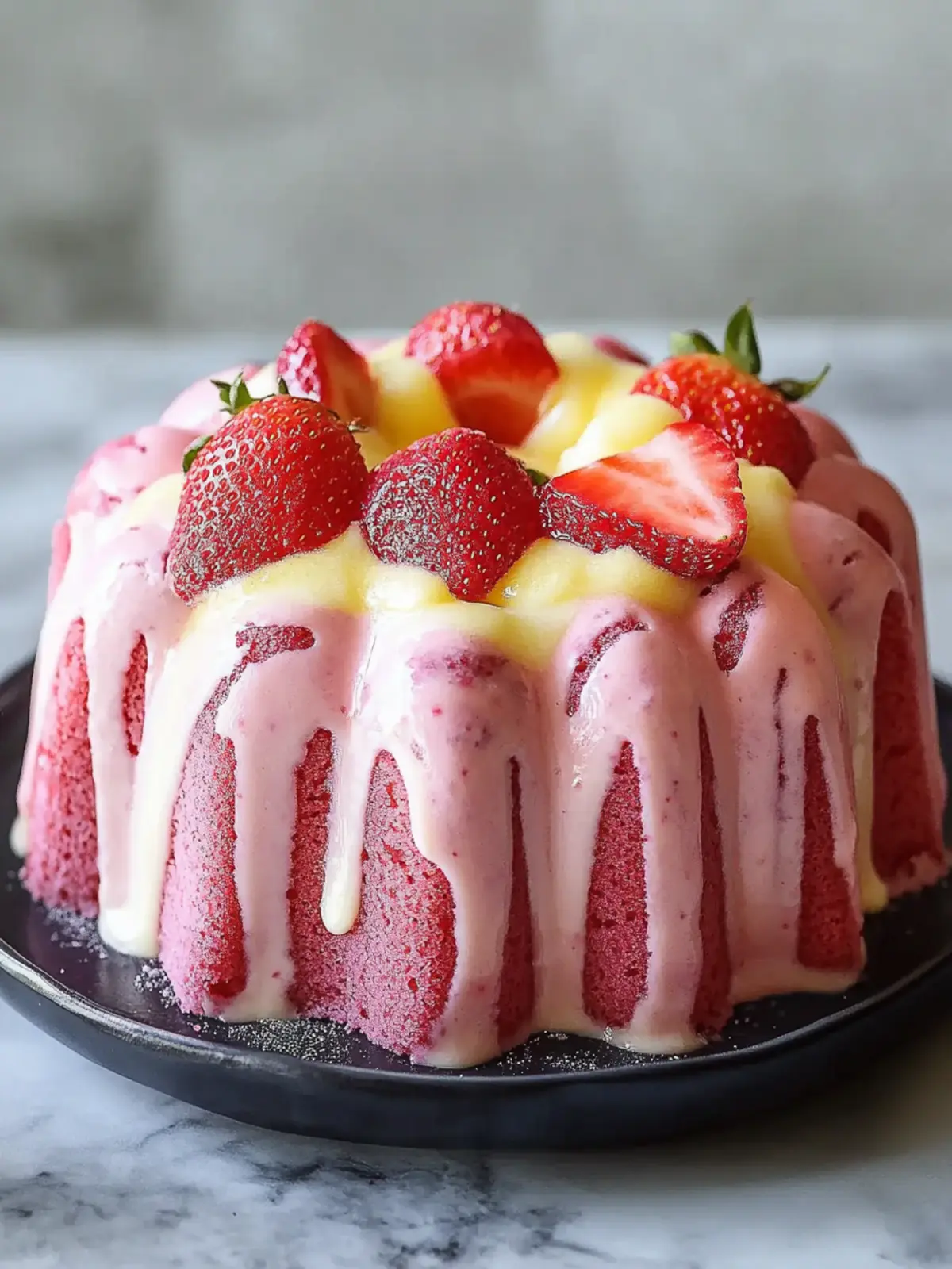 Strawberry Milkshake Pound Cake