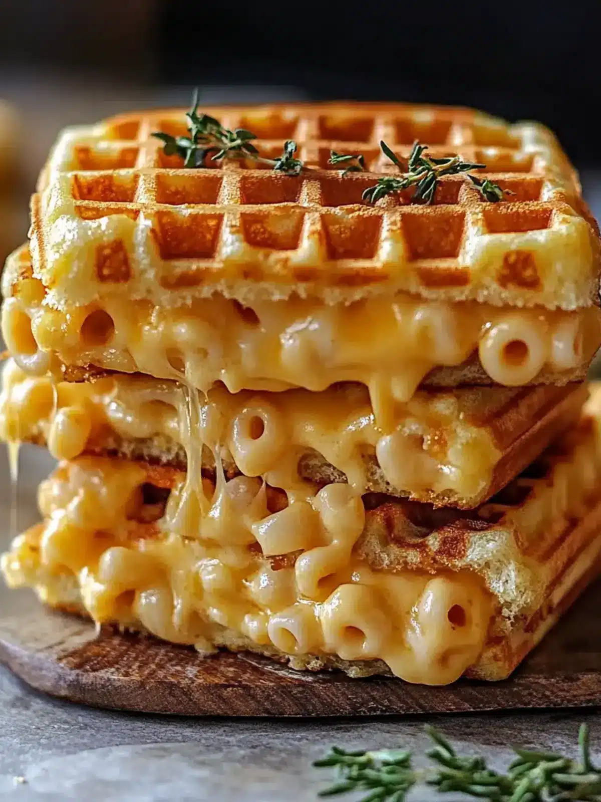 Mac & Cheese Waffle Sandwich