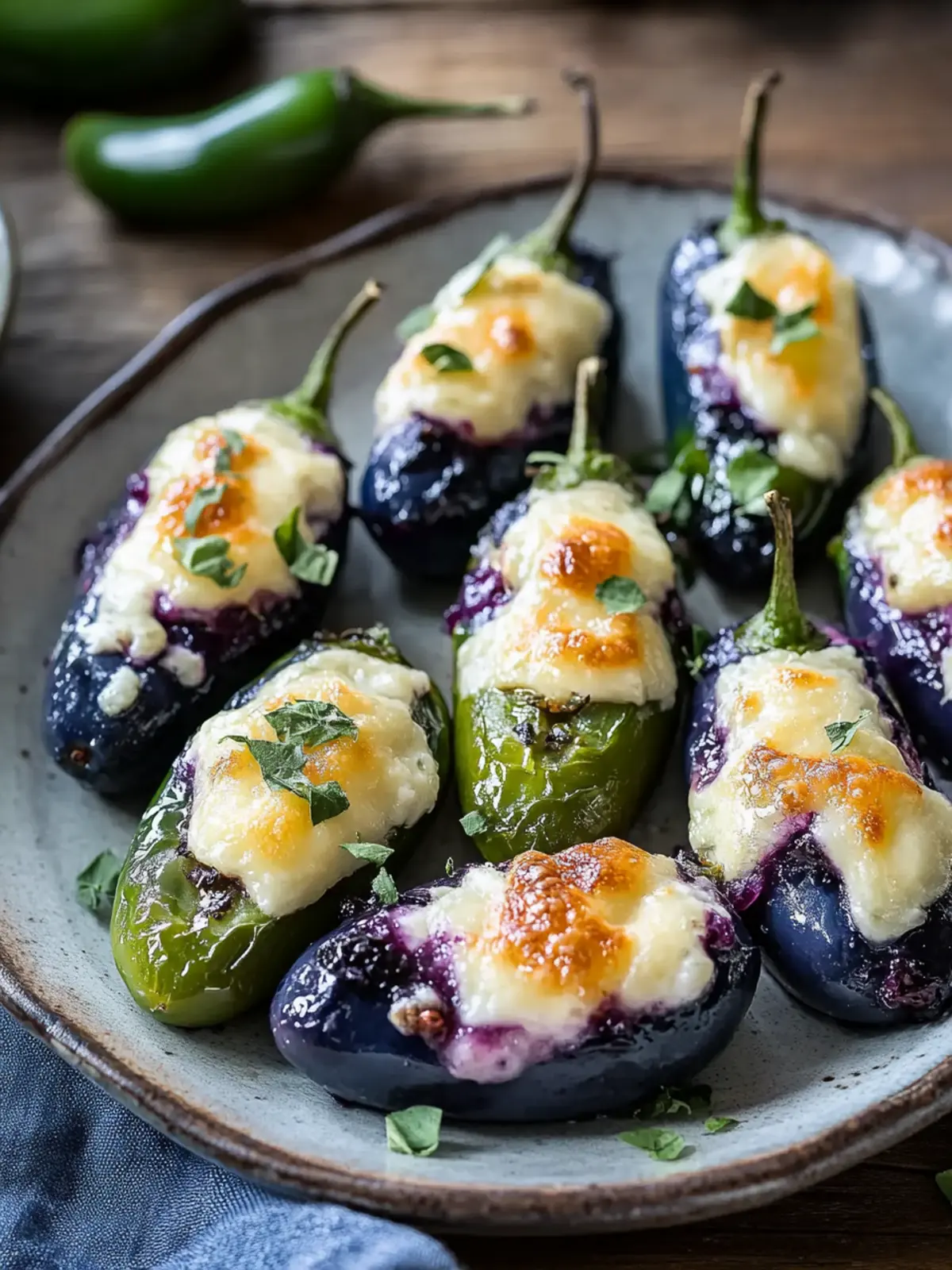 Blueberry Brie Jalapeño Poppers