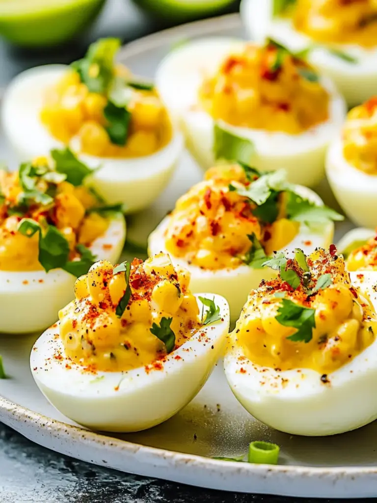 Mexican Street Corn Deviled Eggs