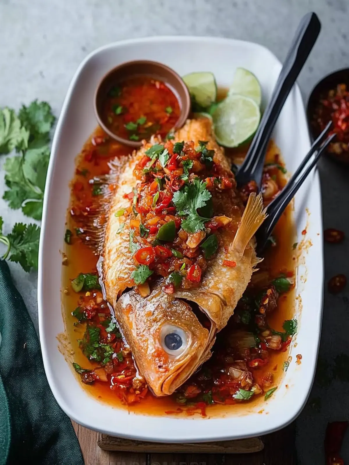 Fried Fish with Chili Sauce