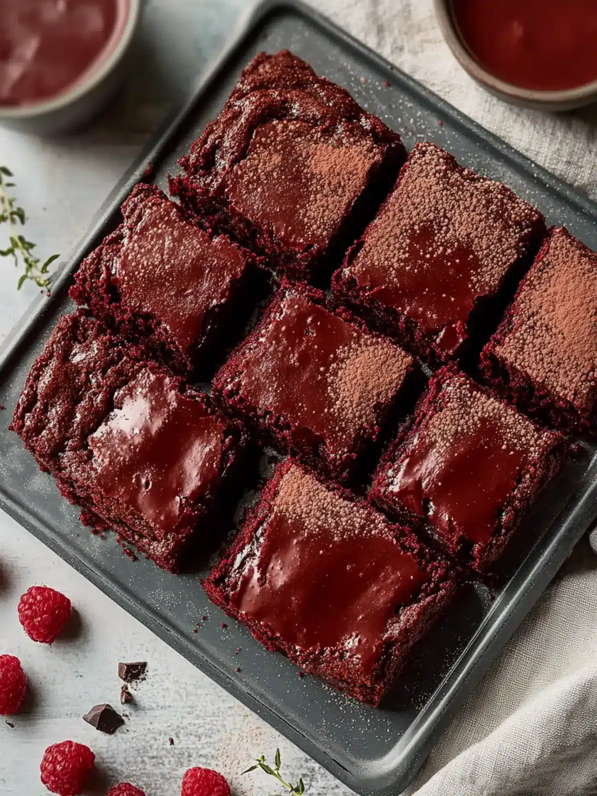 Red Velvet Nutella Brownies