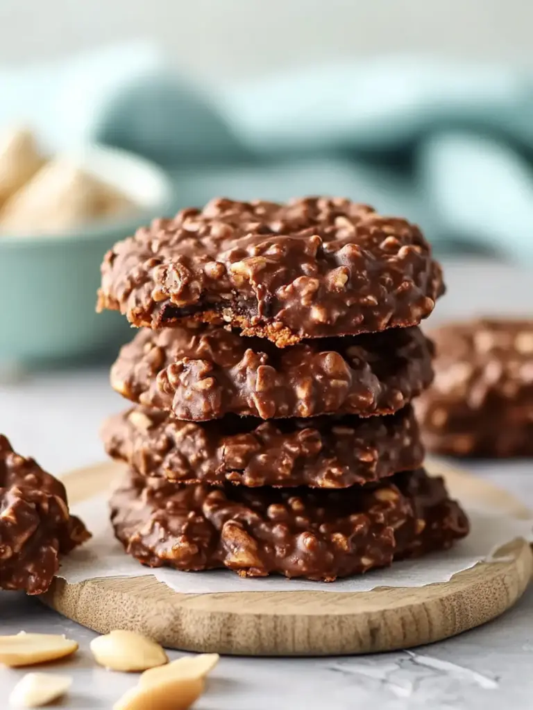 Chocolate Peanut Butter No Bake Cookies