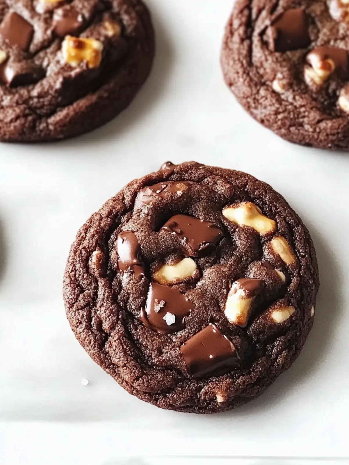 Chunky Chocolate Cookies with Salty Pretzel Crunch