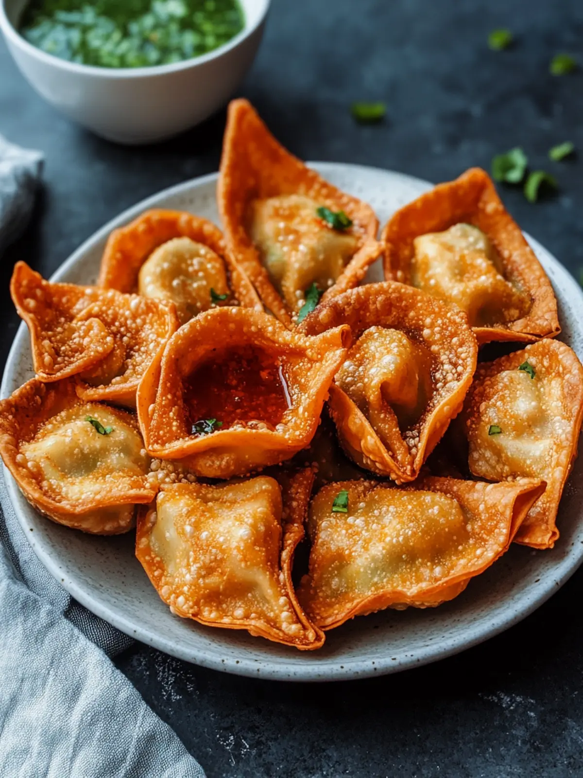 Crispy Curry Vegetable Wontons