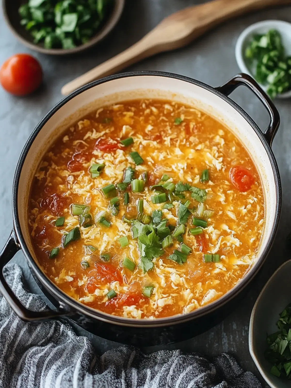 Tomato Egg Drop Soup