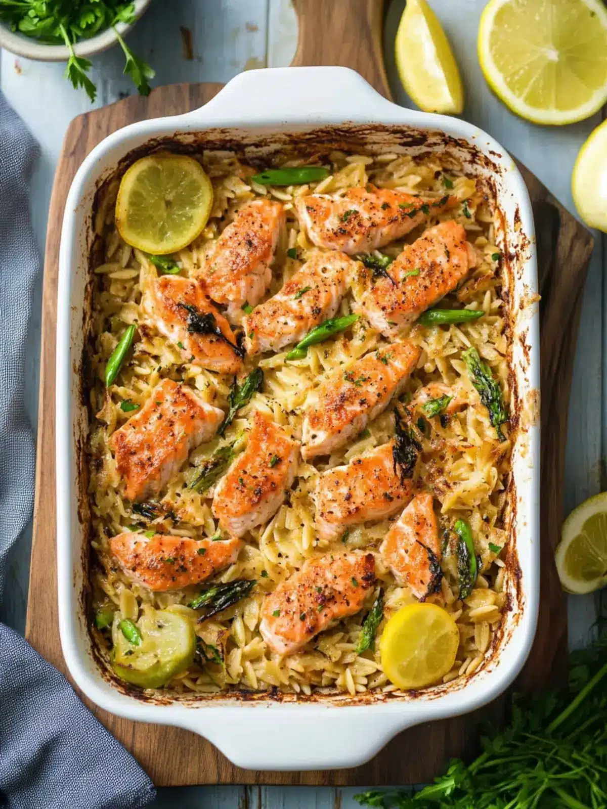 Baked Salmon Orzo Casserole: A Cozy Dinner Delight Baked Salmon Orzo Casserole