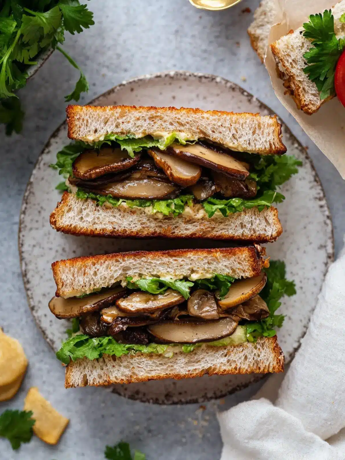 Oyster Mushroom Sandwiches