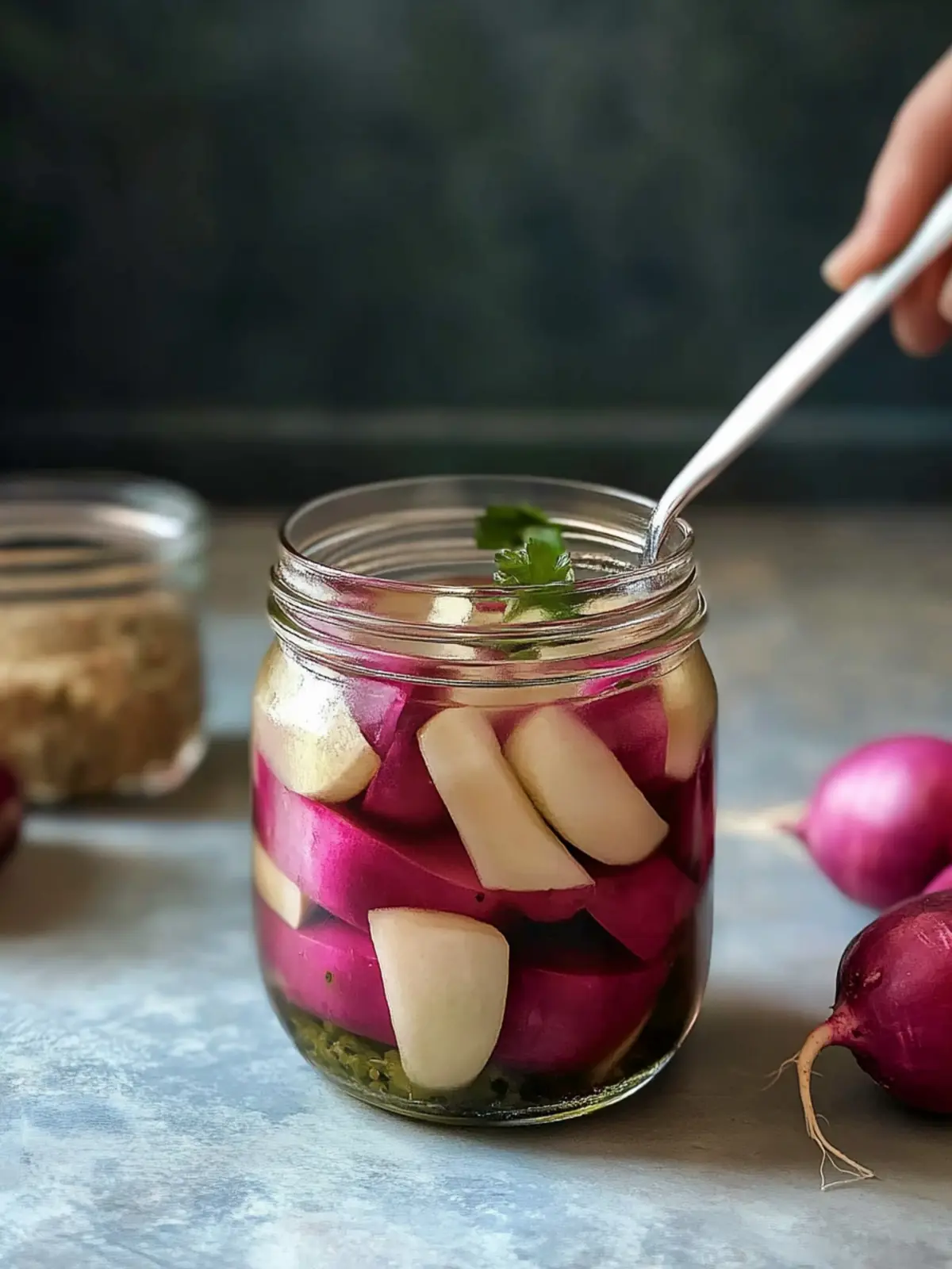 Middle Eastern Pickled Turnips