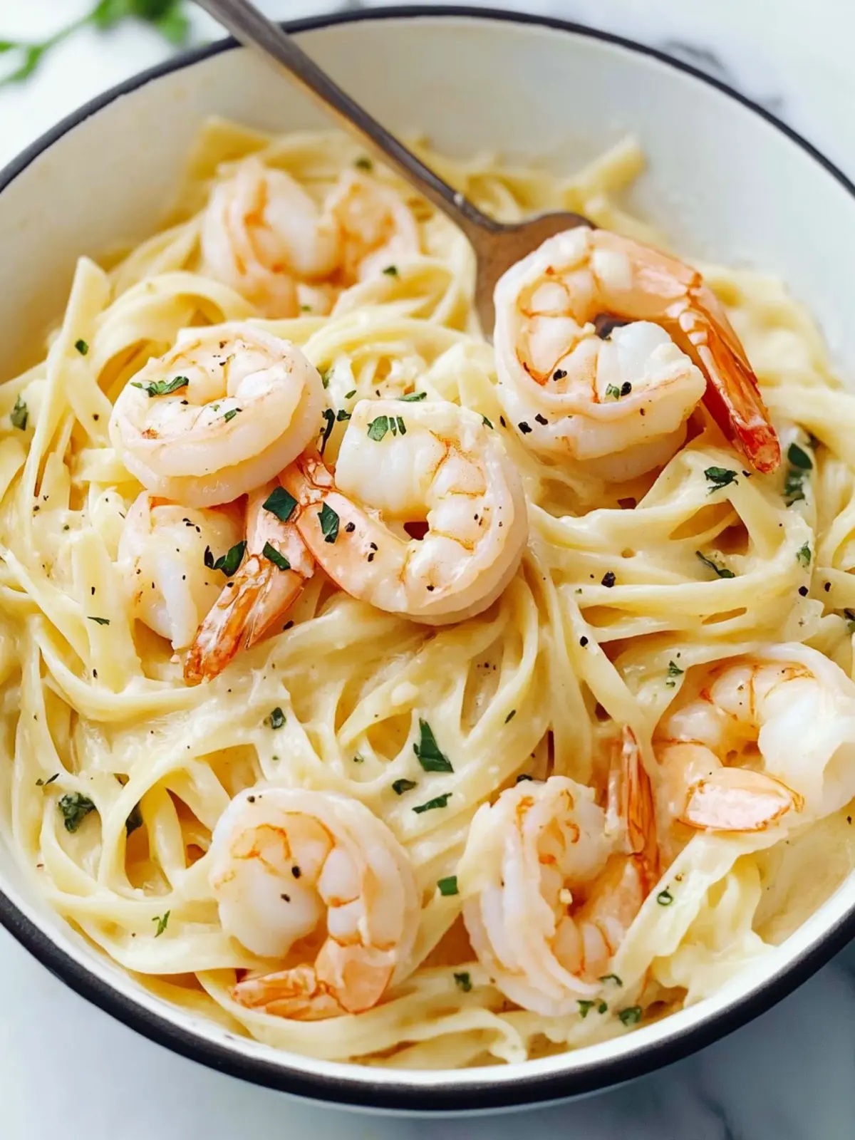Creamy Garlic Butter Shrimp Pasta