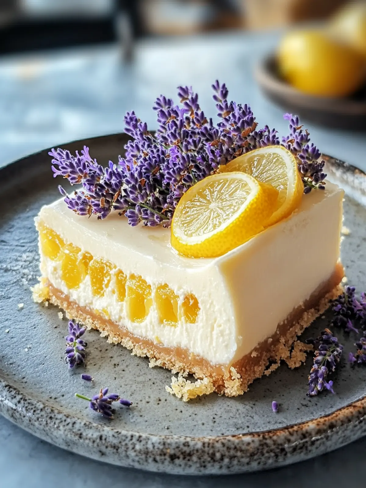 Lemon Lavender Cheesecake