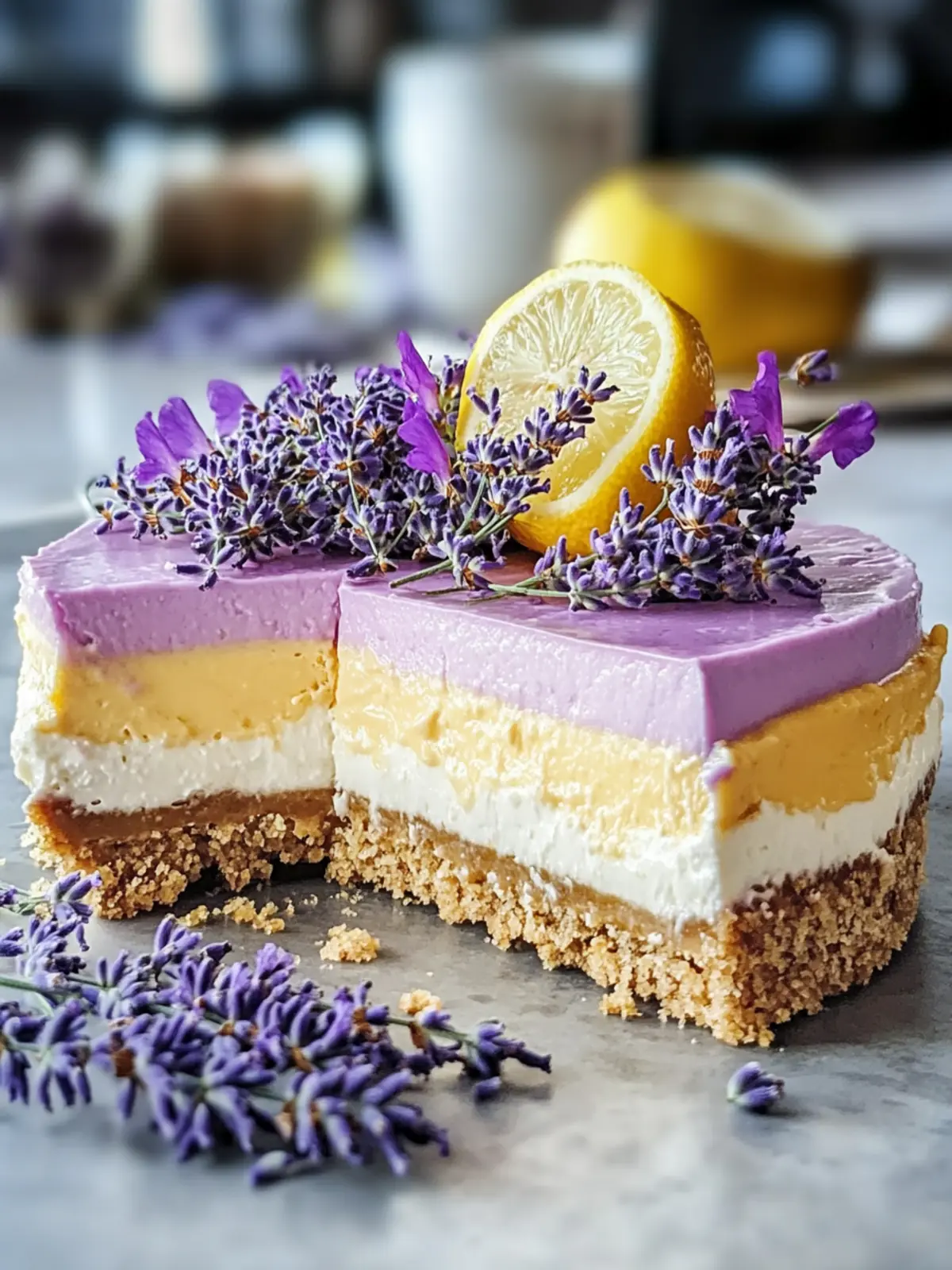 Lemon Lavender Cheesecake