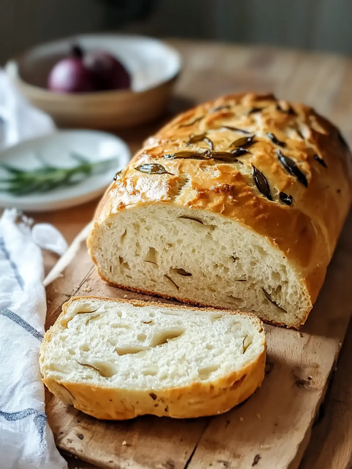 Golden Caramelized Onions Bread
