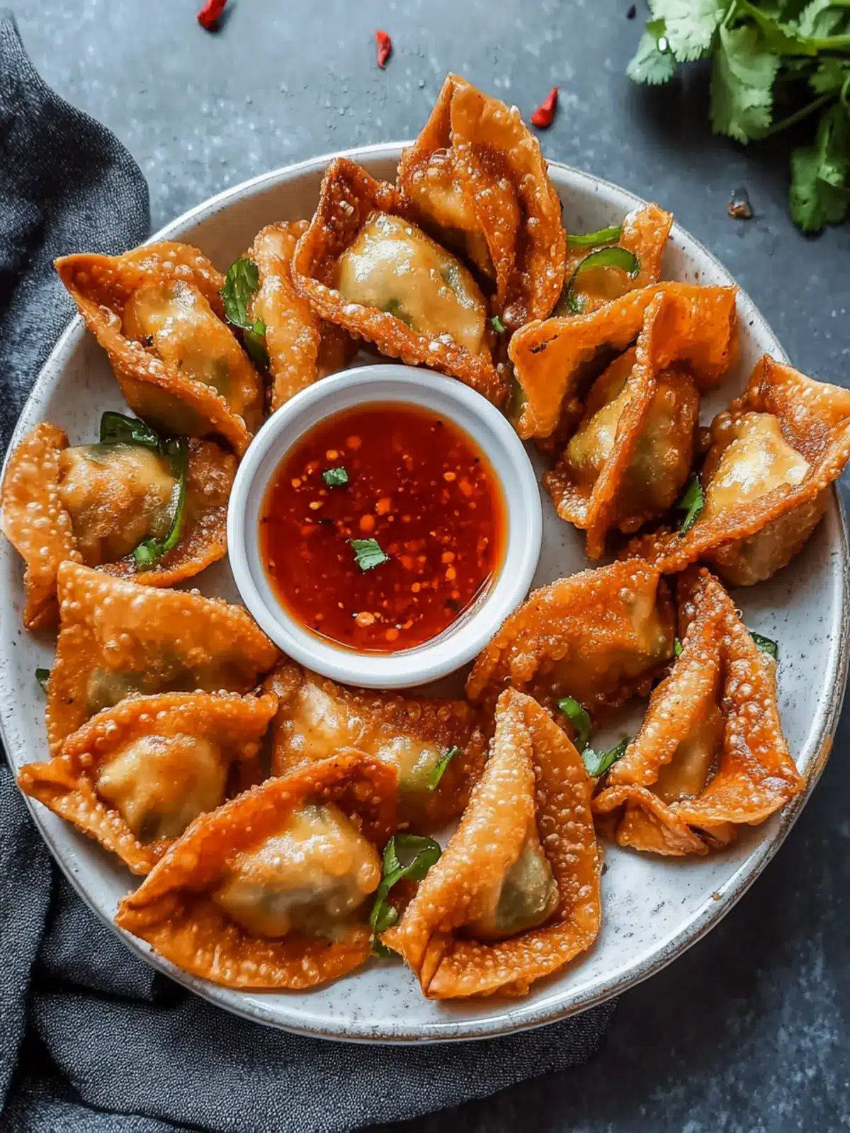 Crispy Curry Vegetable Wontons
