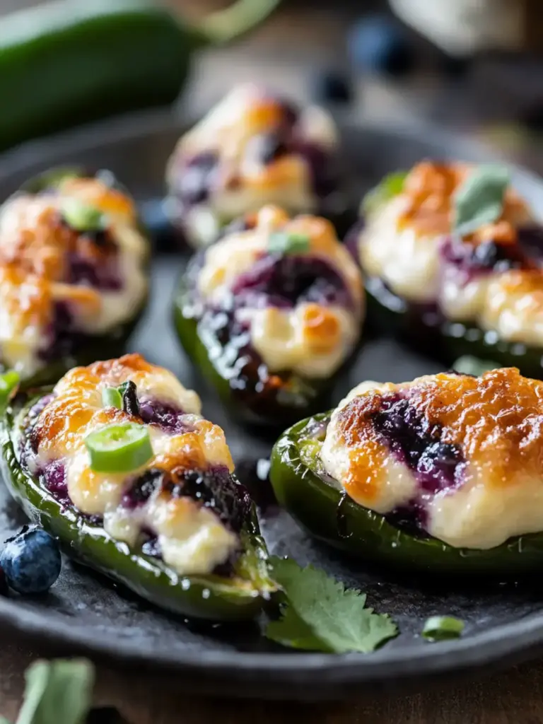 Blueberry Brie Jalapeño Poppers