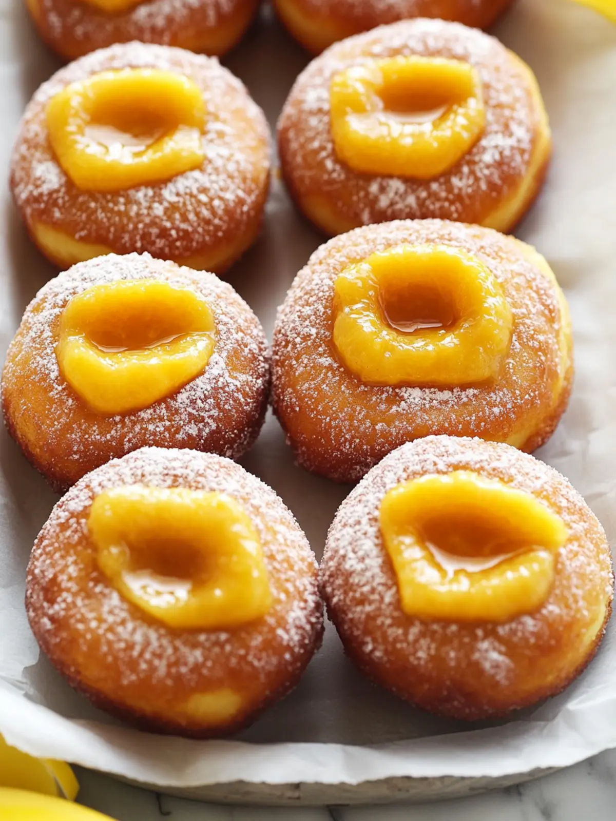 Heavenly Mango Brioche Donuts with Tropical Mango Curd Mango Brioche Donuts