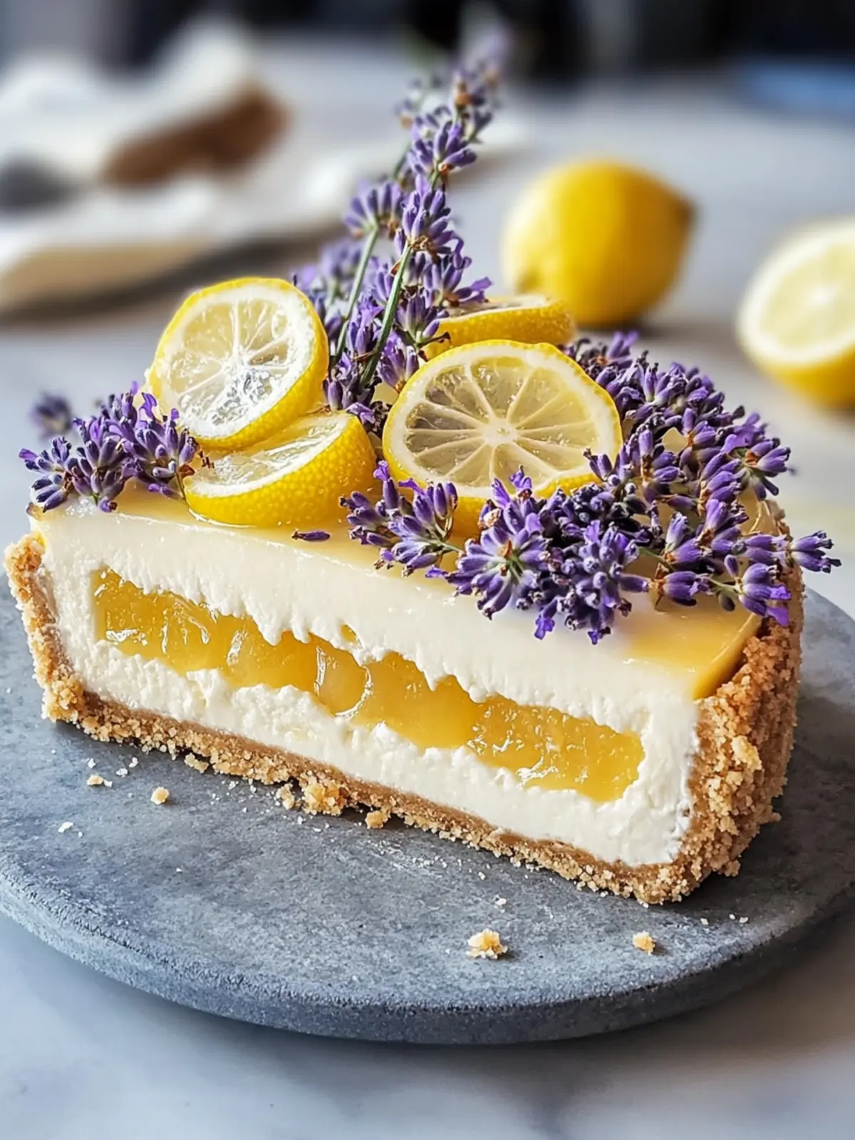 Lemon Lavender Cheesecake