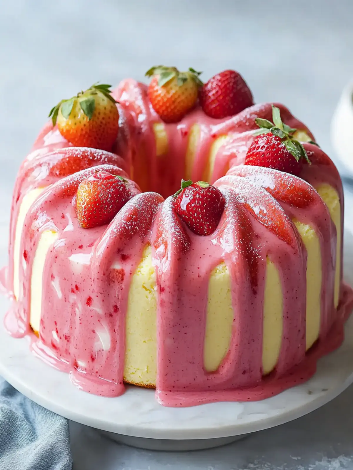 Strawberry Milkshake Pound Cake