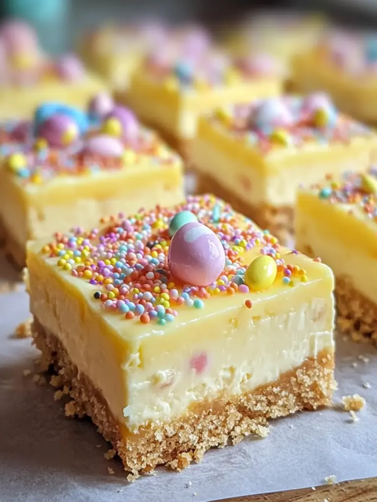 Easter Egg Lemon Cheesecake Bars