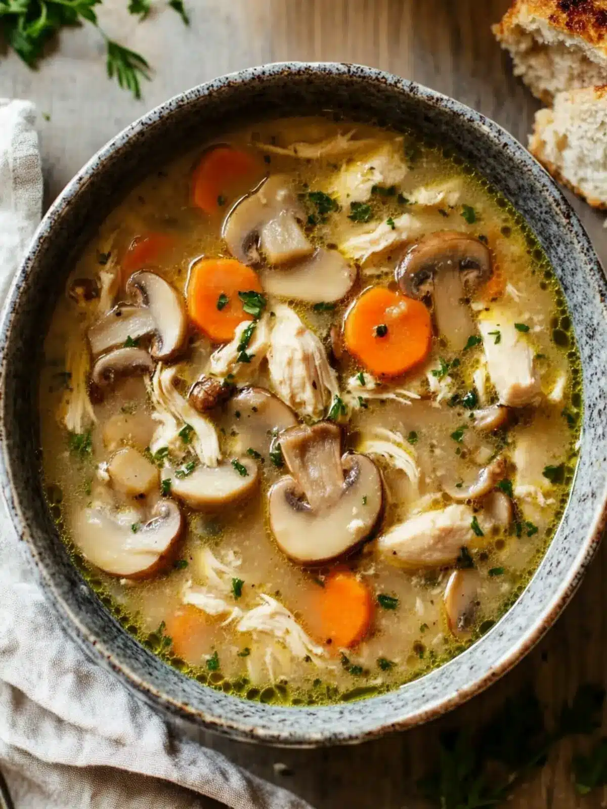 Clean Chicken Mushroom Soup