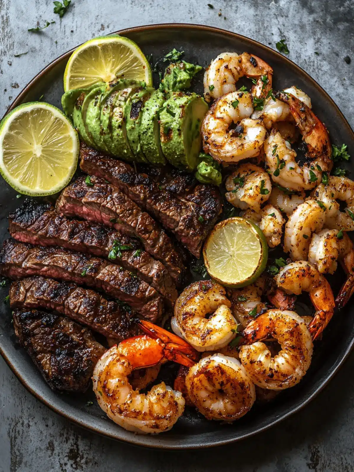 Steak Calamari Prawns