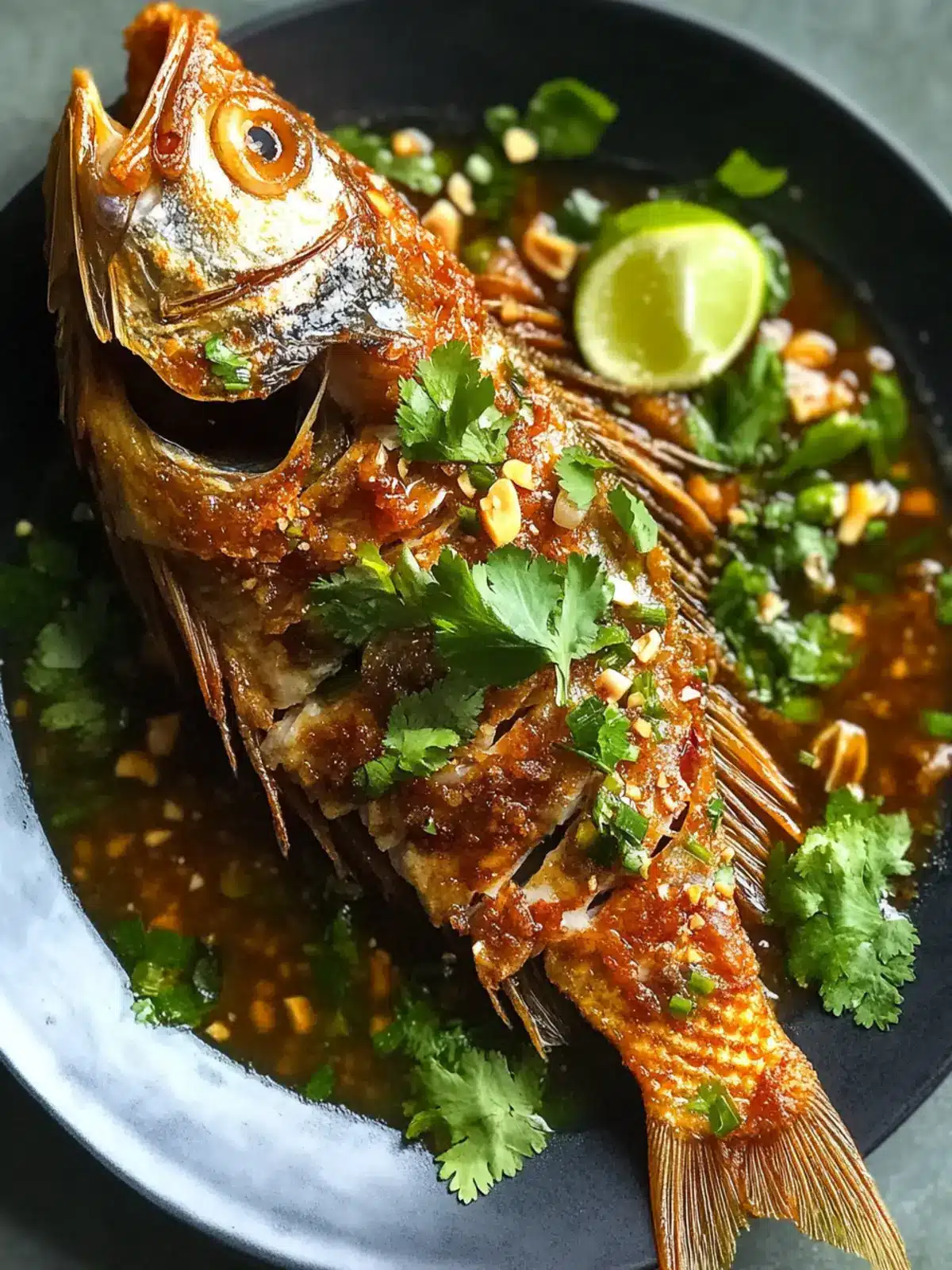 Savor Crispy Thai Fried Fish with Irresistible Tamarind Sauce Crispy Thai Fried Fish