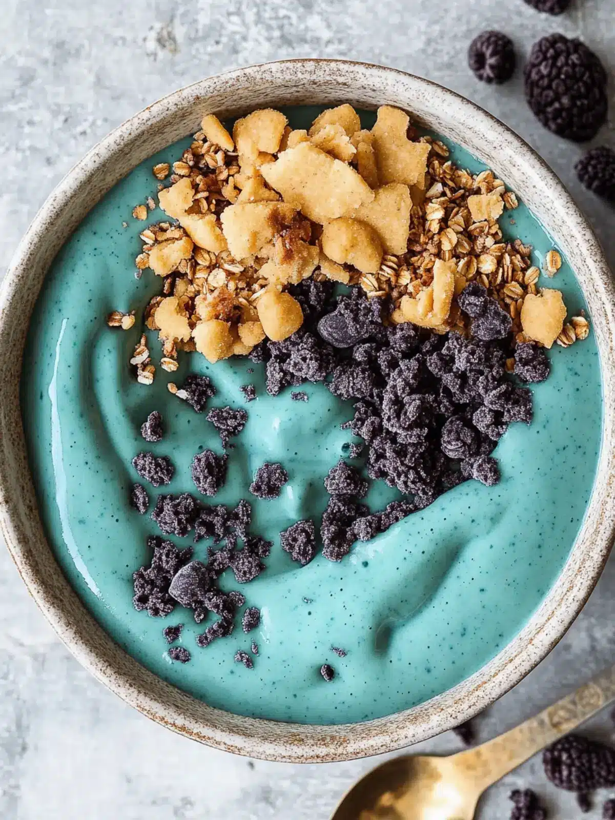 Cookie Monster Blue Spirulina Smoothie Bowl