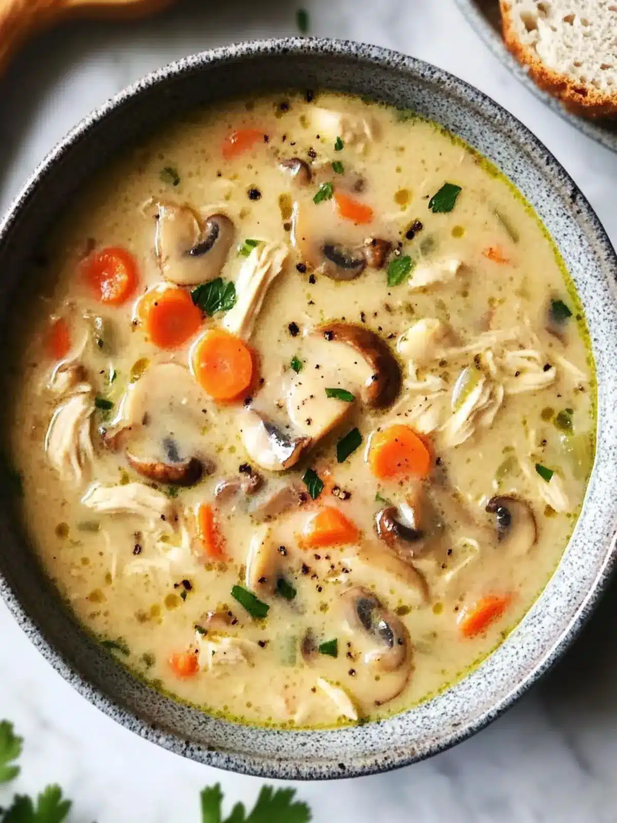 Clean Chicken Mushroom Soup