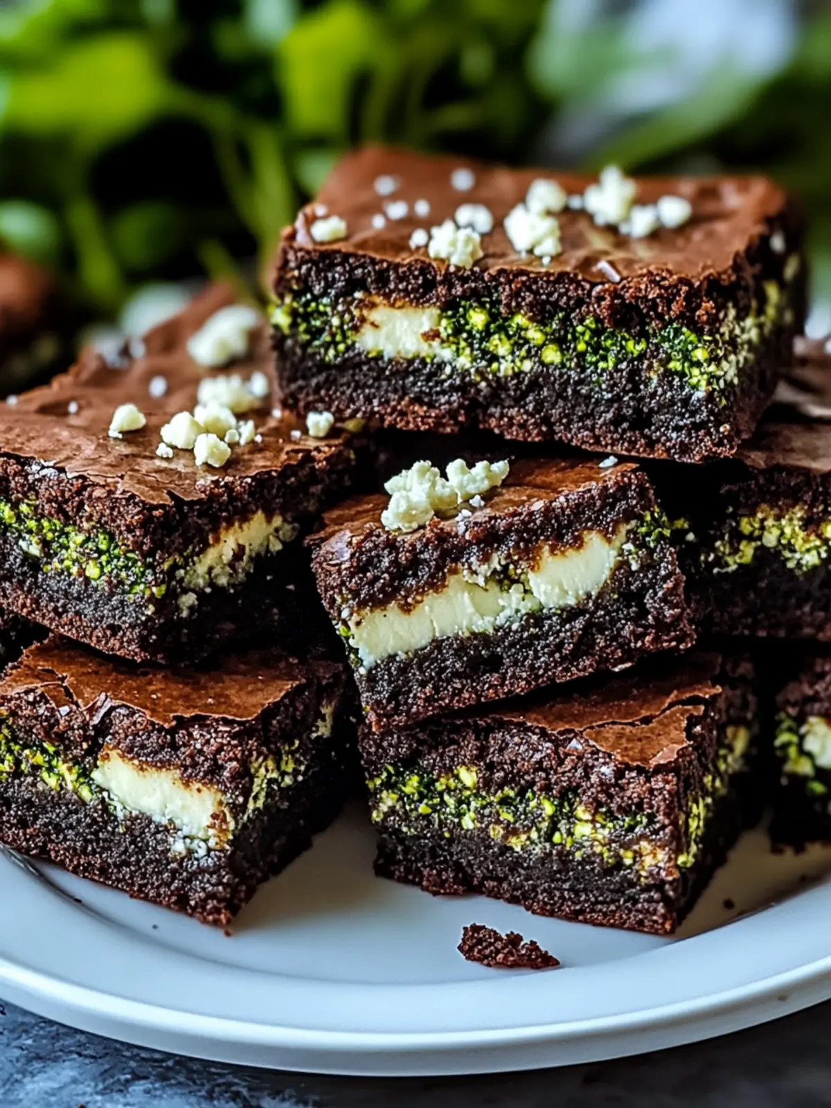 Broccoli Feta Brownies