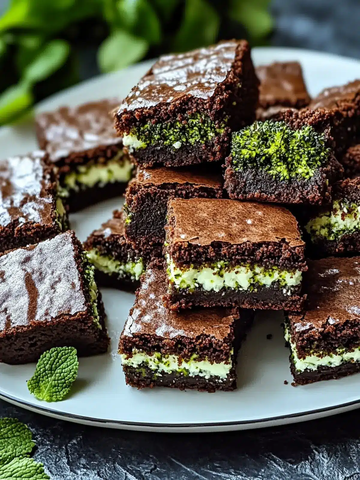 Broccoli Feta Brownies