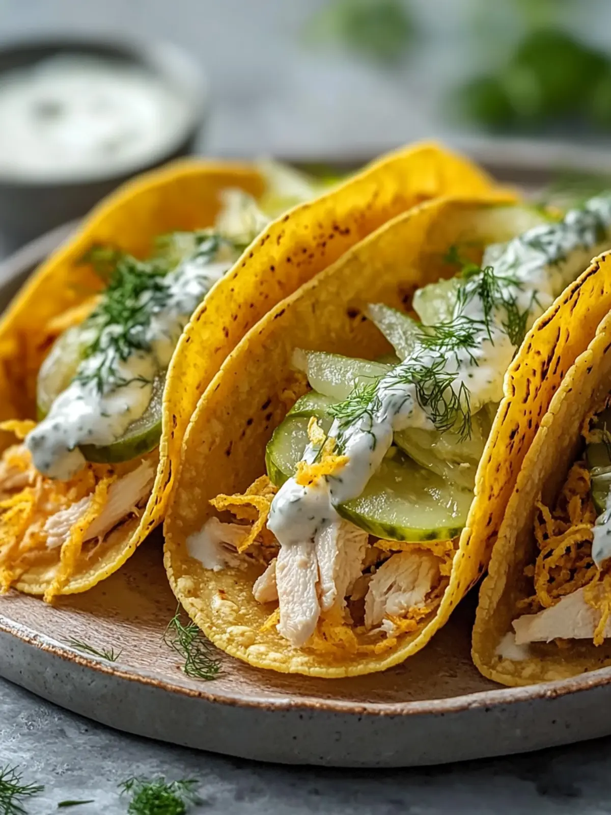 Crispy Dill Pickle Ranch Smash Chicken Tacos You’ll Love Crispy Dill Pickle Ranch Smash Chicken Tacos