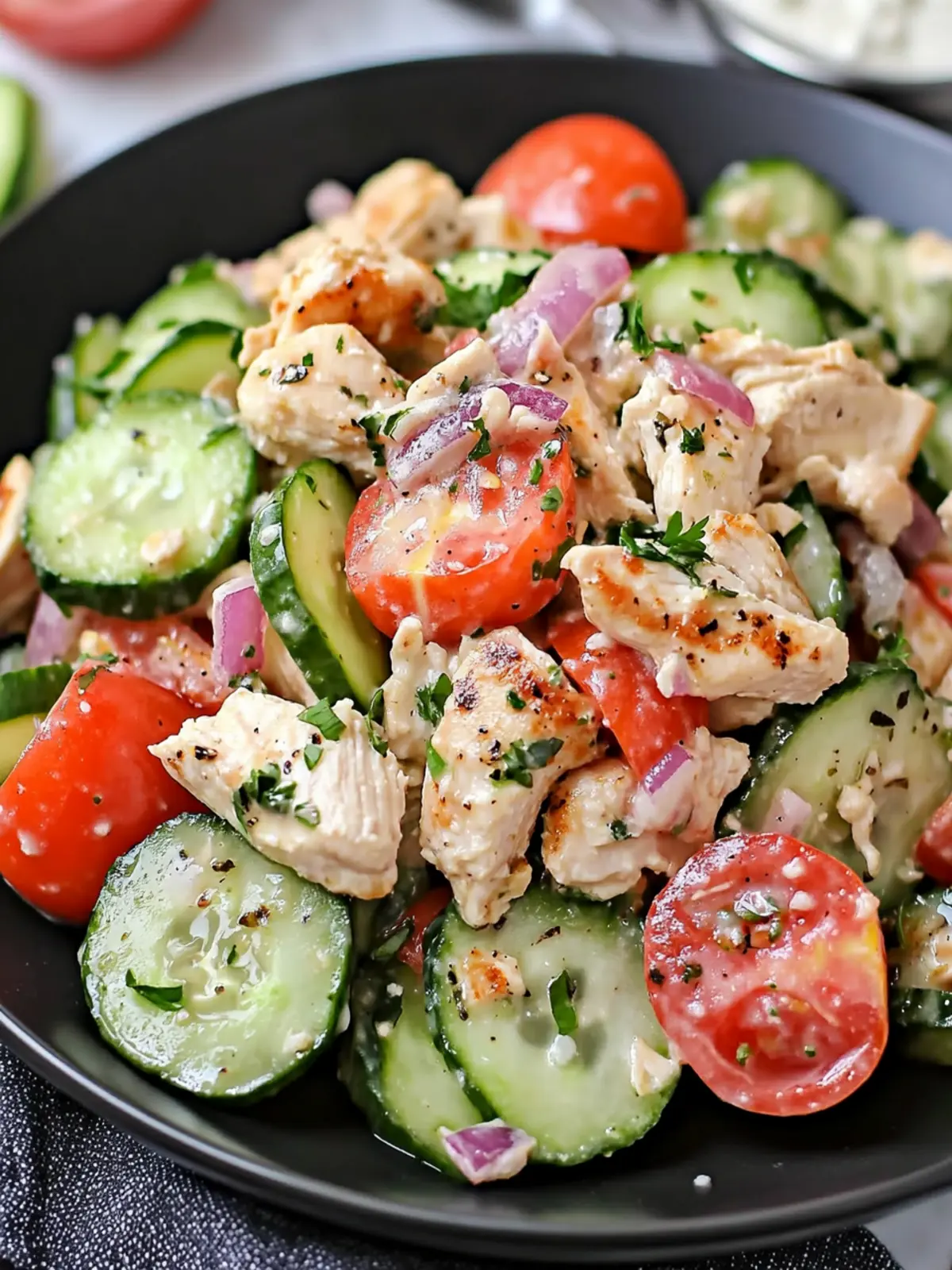 Revitalize Your Lunch with Greek Chicken Cucumber Salad Greek Chicken Cucumber Salad