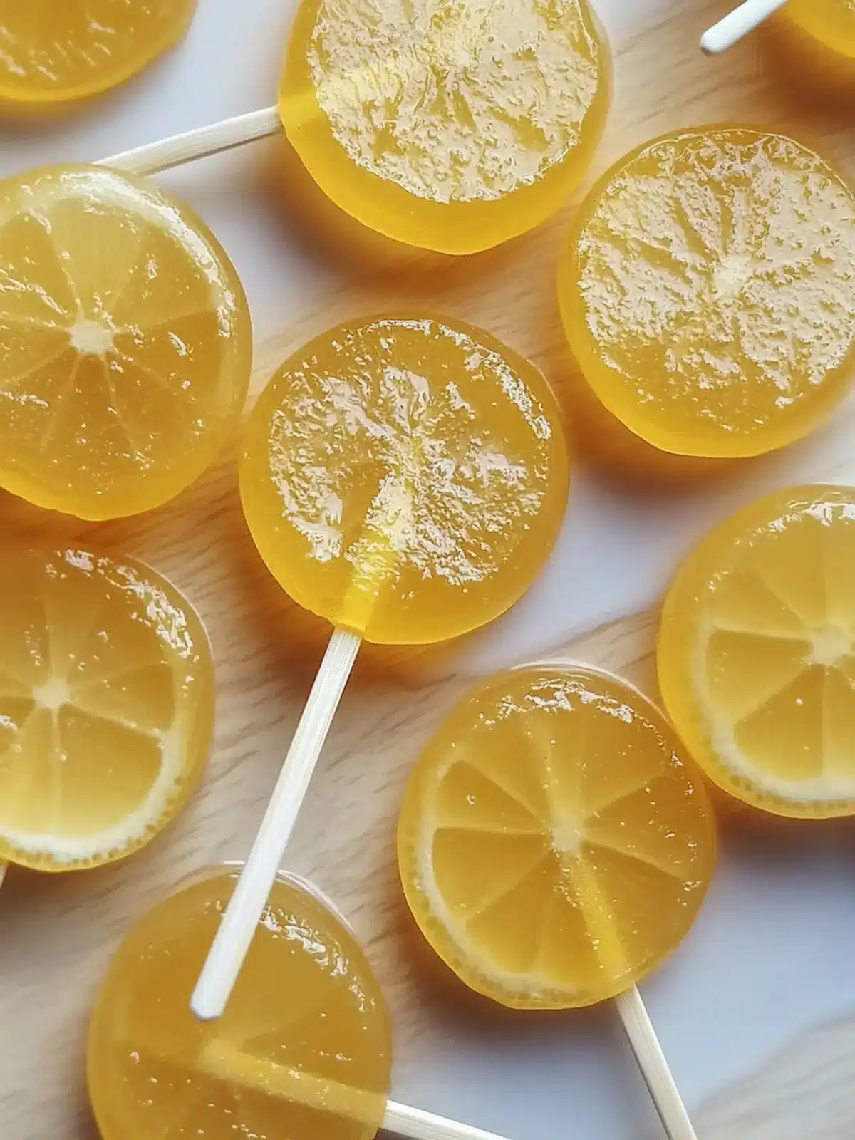 Honey Lemon Lollipops