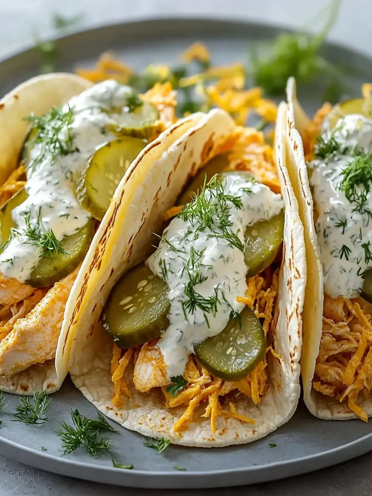Crispy Dill Pickle Ranch Smash Chicken Tacos You’ll Love Crispy Dill Pickle Ranch Smash Chicken Tacos