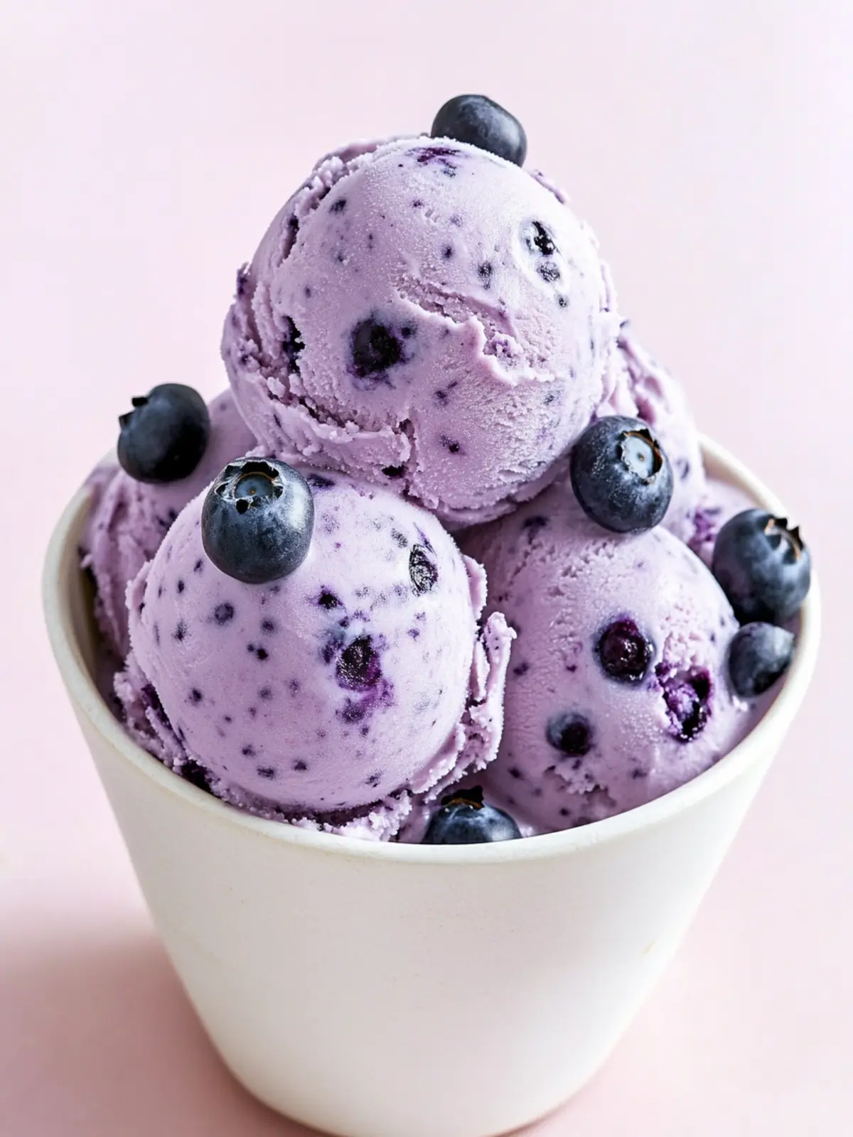 Blueberry Cottage Cheese Ice Cream