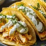 Crispy Dill Pickle Ranch Smash Chicken Tacos