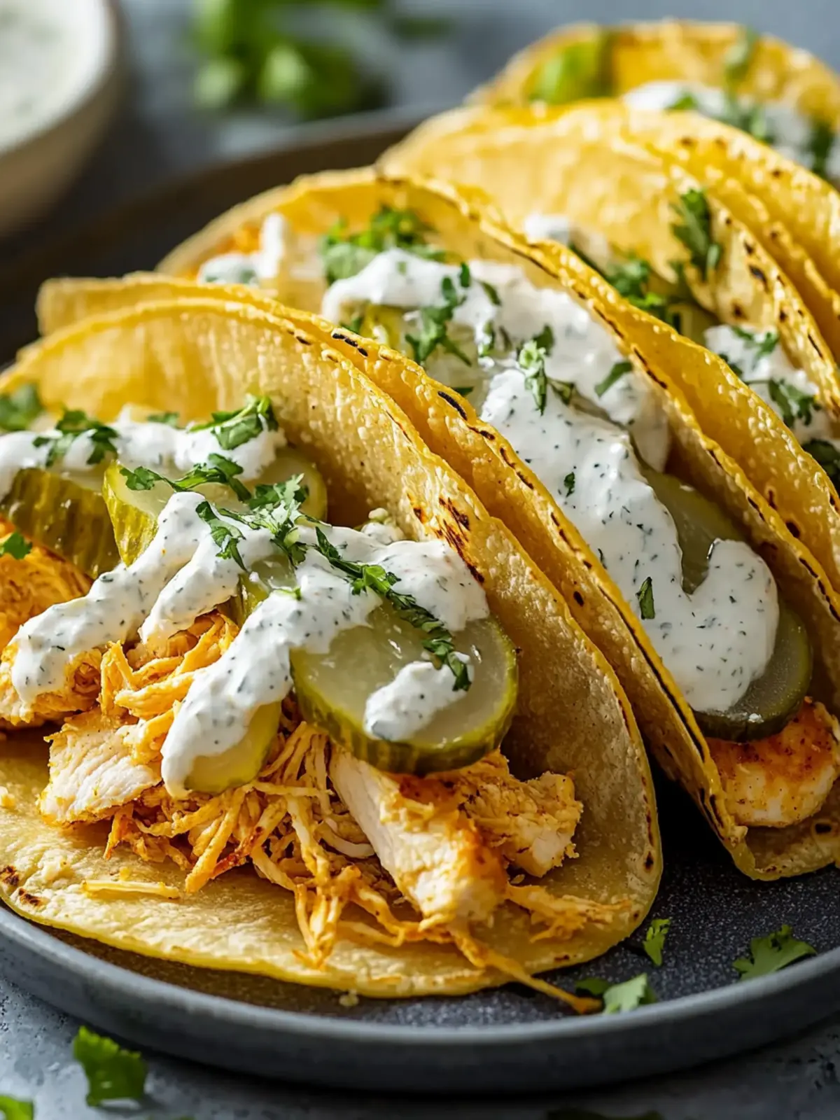 Crispy Dill Pickle Ranch Smash Chicken Tacos You’ll Love Crispy Dill Pickle Ranch Smash Chicken Tacos
