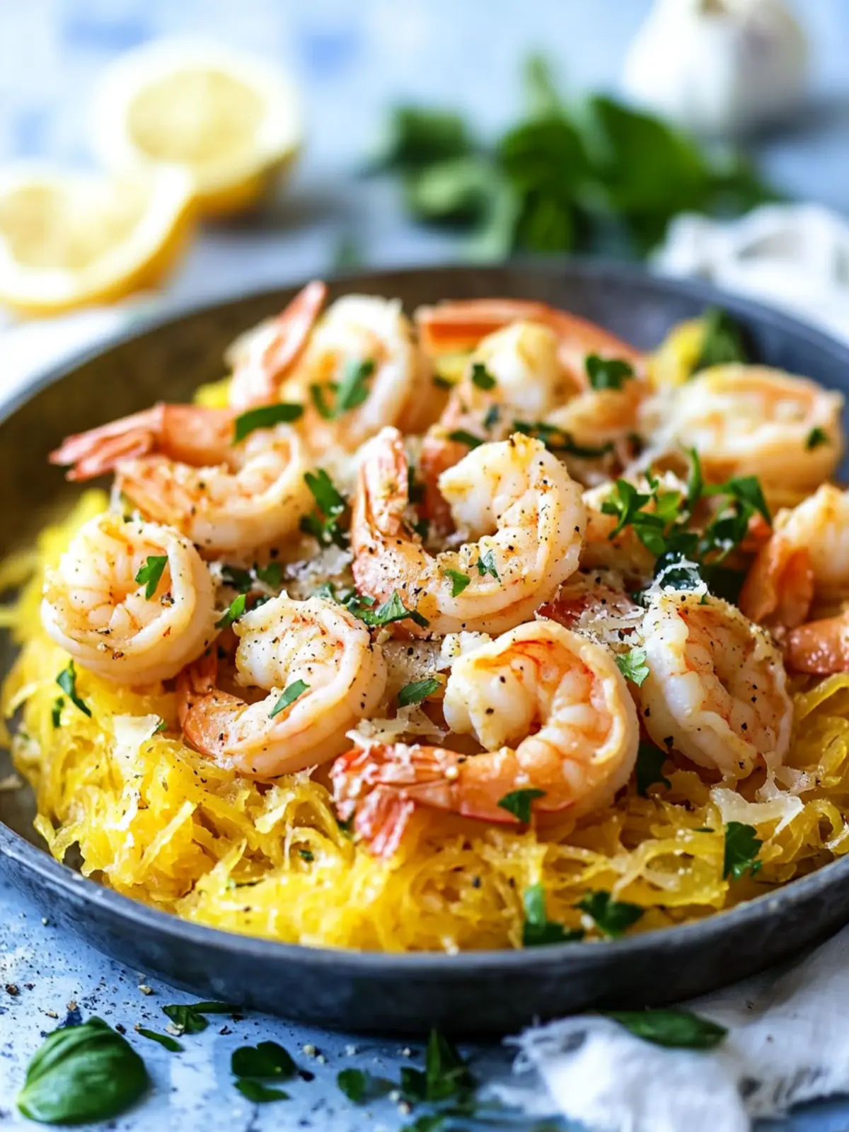 Shrimp Scampi Spaghetti Squash