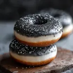 Black Sesame Mochi Donuts