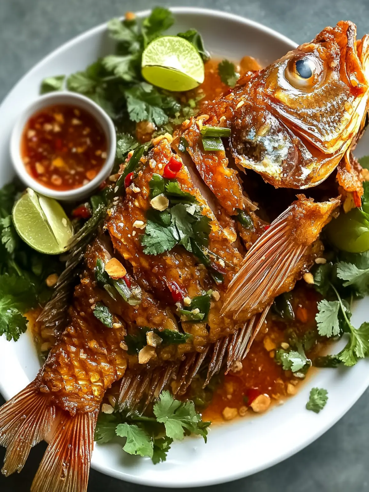 Savor Crispy Thai Fried Fish with Irresistible Tamarind Sauce Crispy Thai Fried Fish